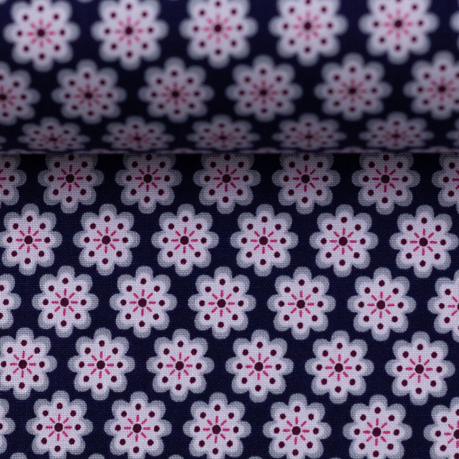 Baumwollstoff, JULIA, SWAFING - blau,  Blumen