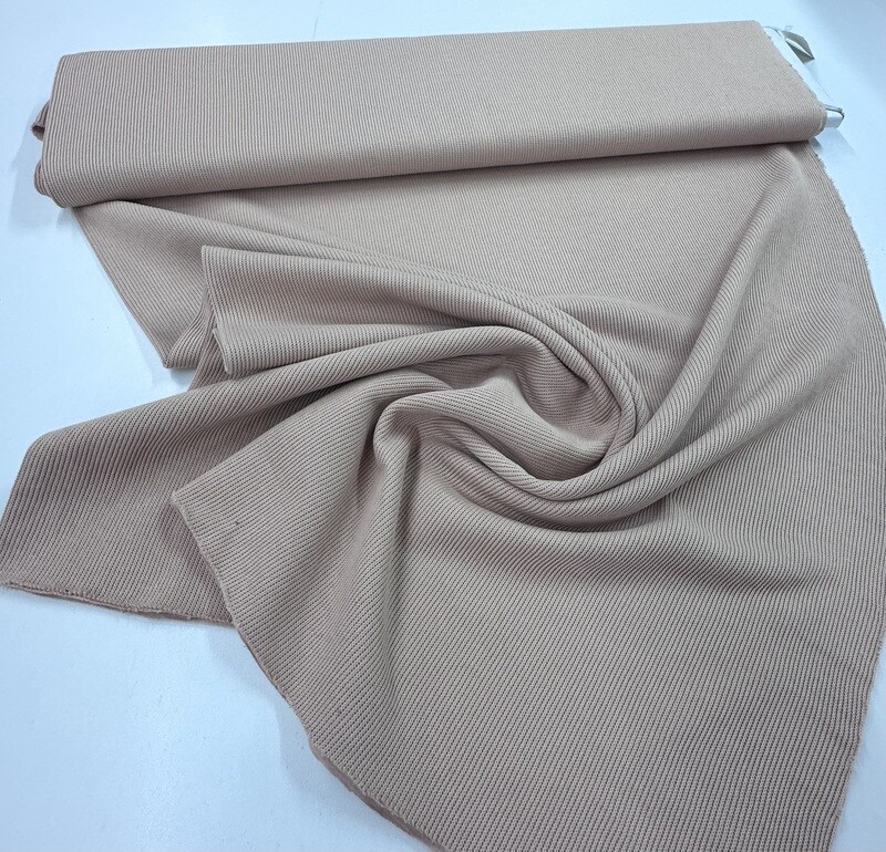 Strickjersey, uni, beige