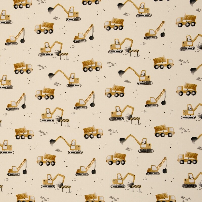 Baumwolljersey, Swafing, Achtung Baustelle by Sabine Marschall