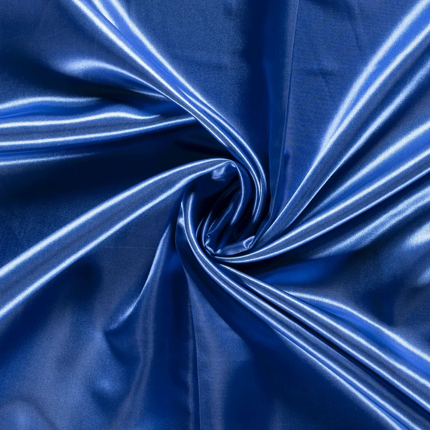 SATIN STOFF UNI KÖNIGSBLAU