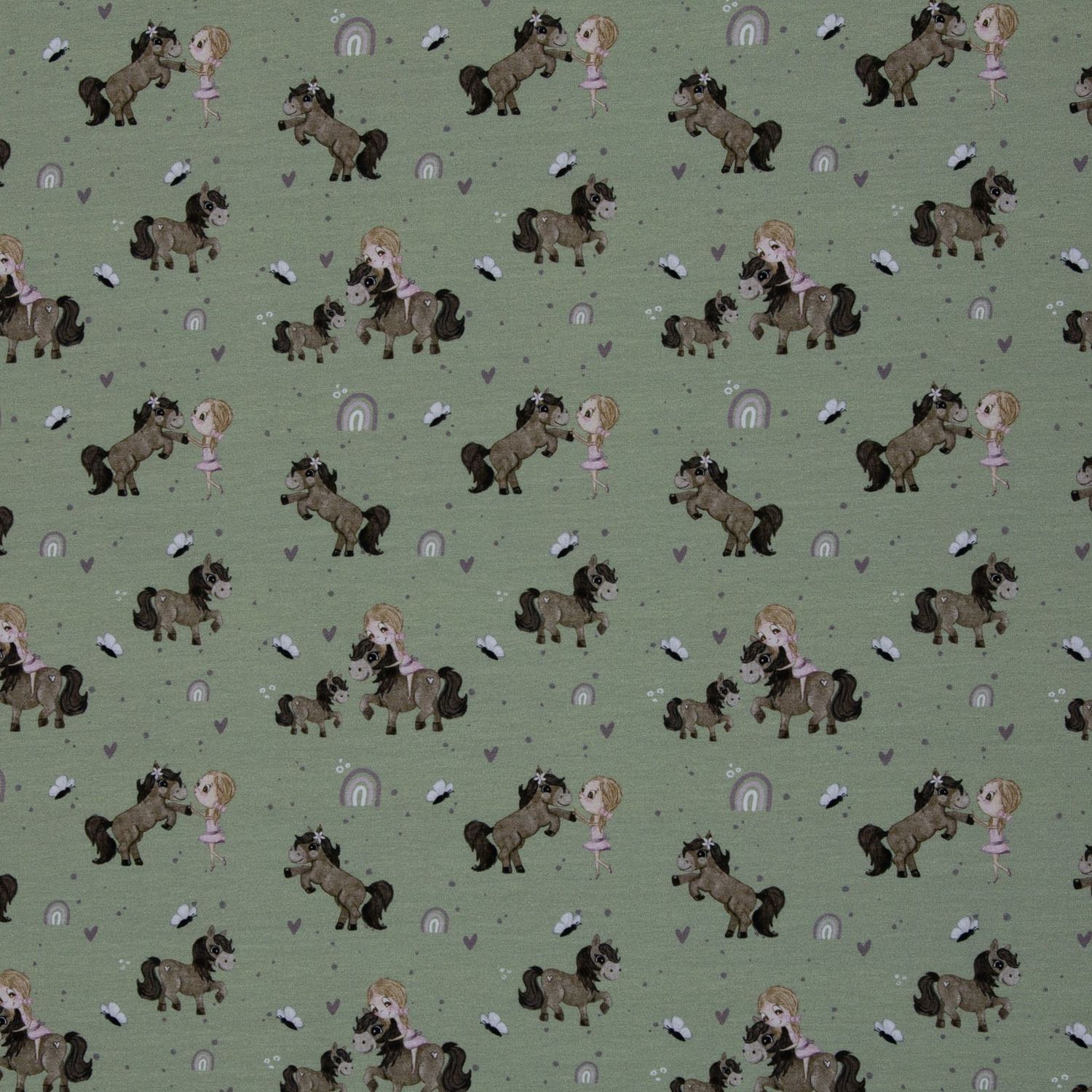 Baumwolljersey, Swafing, I Love Ponys