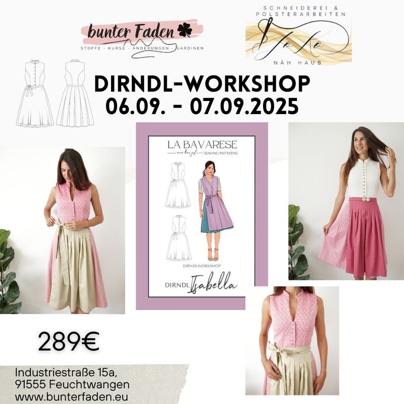 Dirndl-Workshop - 06.09. - 07.09.2025 Dirndl-Workshop - 06.09. - 07.09.2025