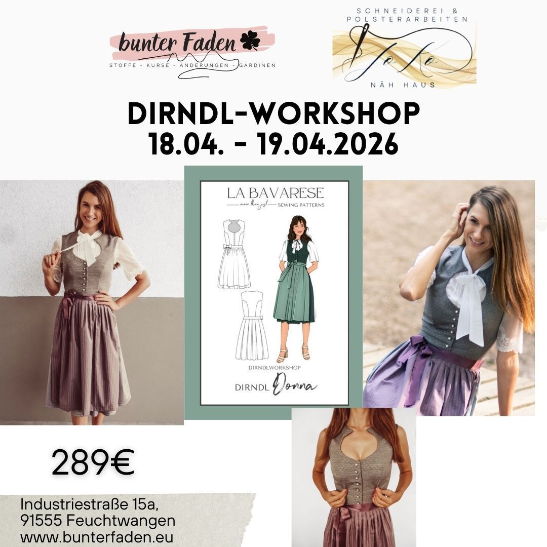 Dirndl-Workshop DONNA -  18.04. - 19.04.2026