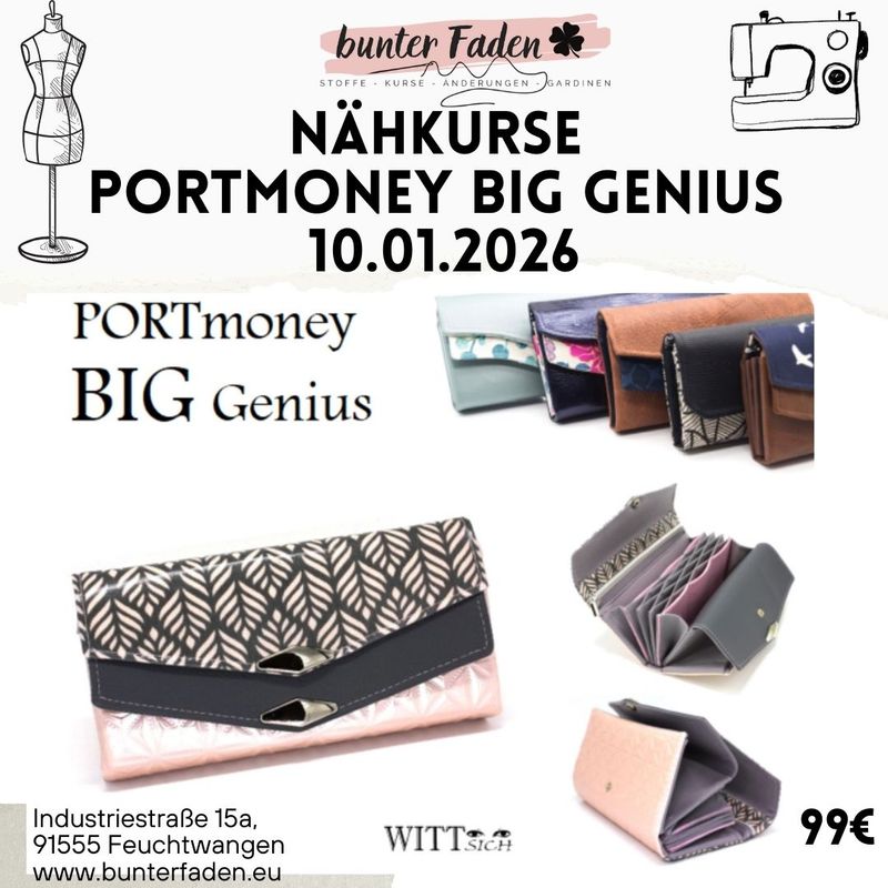 PORTmoney BIG Genius  von WITTsich,  10.01.2026 von 9.30 - 18.00 Uhr PORTmoney BIG Genius  von WITTsich,  10.01.2026 von 9.30 - 18.00 Uhr
