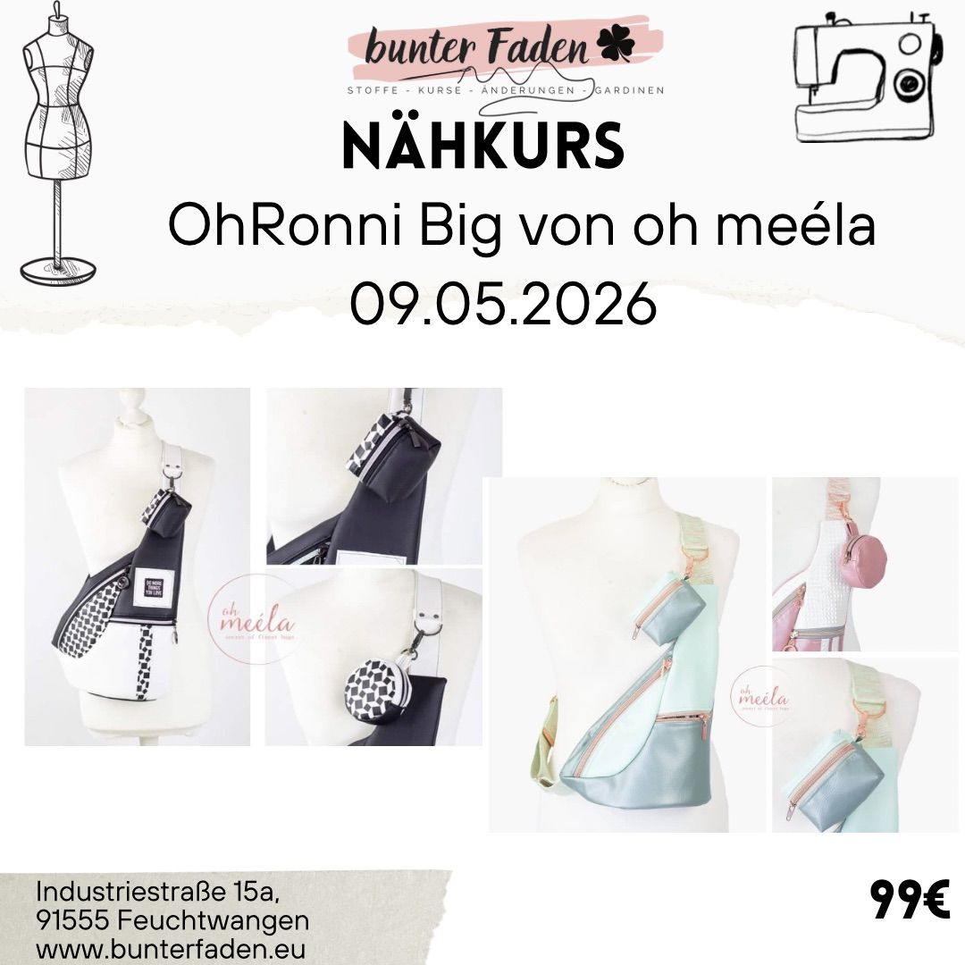 Tasche ohRonni Big von oh Meéla, 09.05.2026 von 9.00 - 17.00 Uhr