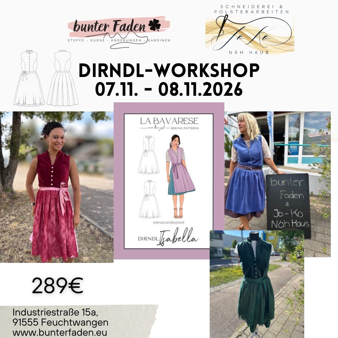 Dirndl-Workshop - 07.11 - 08.11.2026 Dirndl-Workshop - 07.11 - 08.11.2026