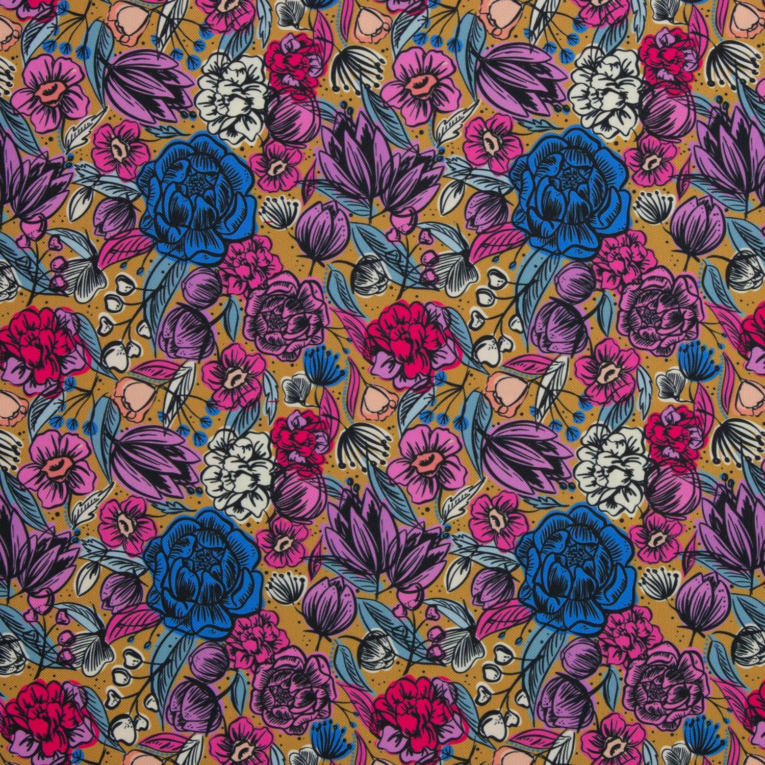 Dekostoff mit Blumen, Happy Collection by Cherry Picking Dekostoff mit Blumen, Happy Collection by Cherry Picking