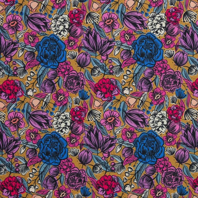 Dekostoff mit Blumen, Happy Collection by Cherry Picking Dekostoff mit Blumen, Happy Collection by Cherry Picking