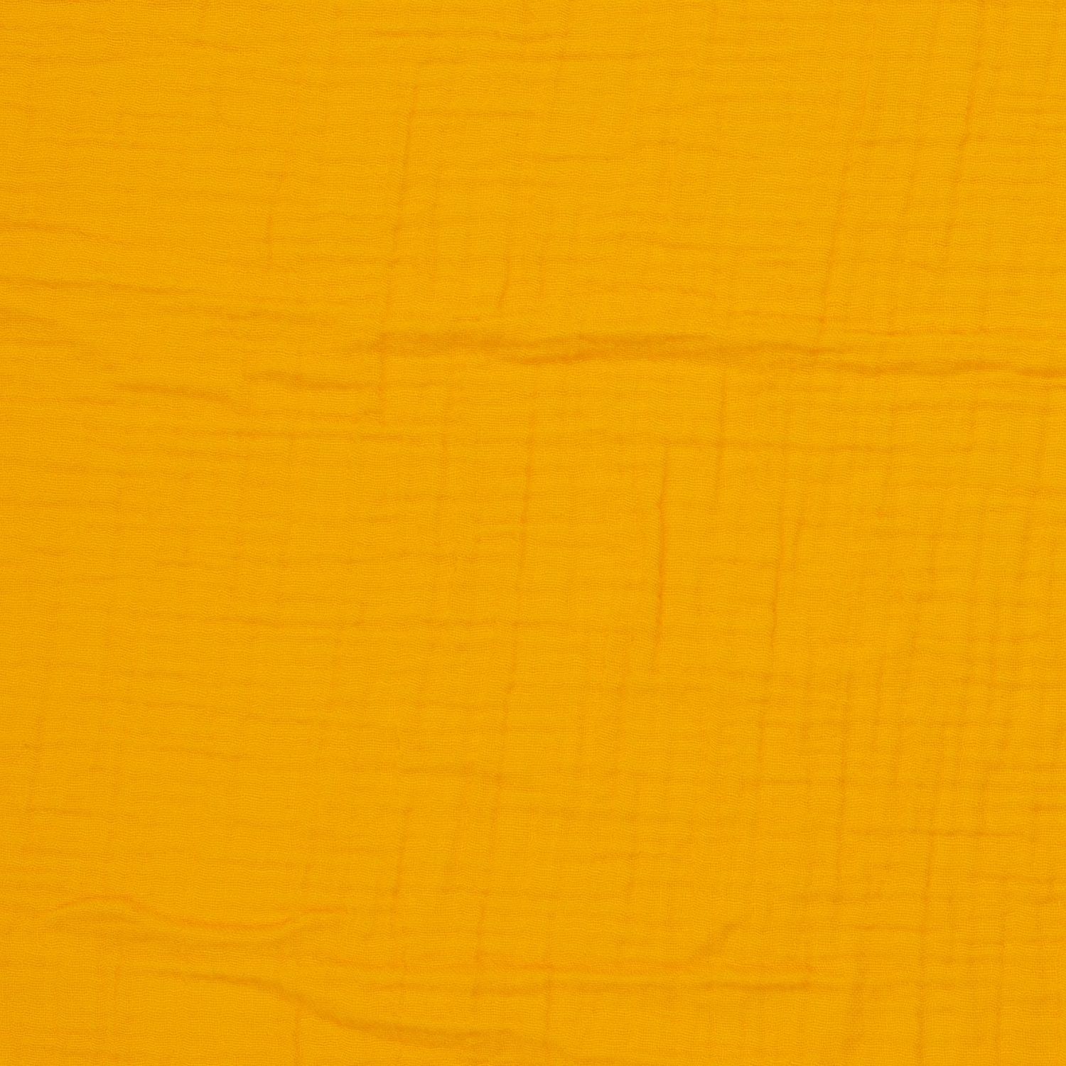 Musselin Thea , **Restschrumpfwert ca. 10%**Double Gauze, sonnengelb