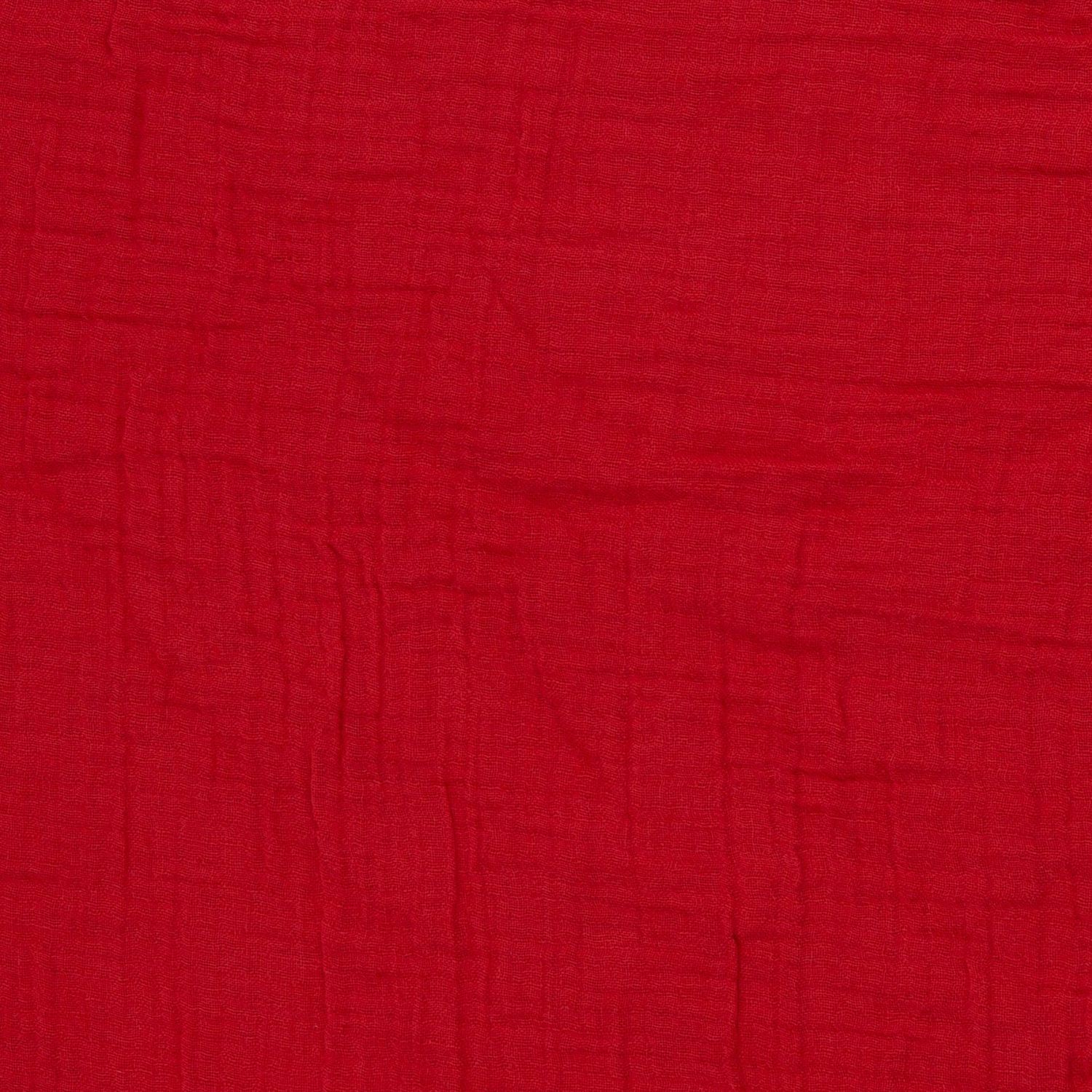 Musselin Thea , **Restschrumpfwert ca. 10%**Double Gauze, hochrot Musselin Thea , **Restschrumpfwert ca. 10%**Double Gauze, hochrot