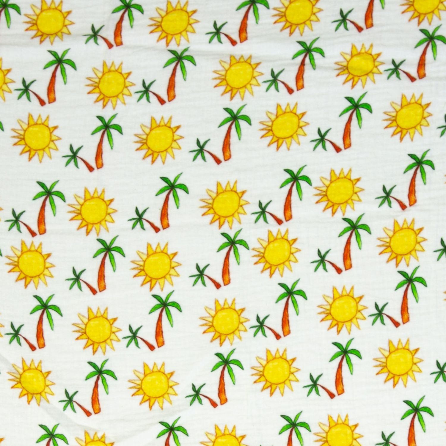 Musselin Thea , **Restschrumpfwert ca. 10%**Double Gauze, Sonne