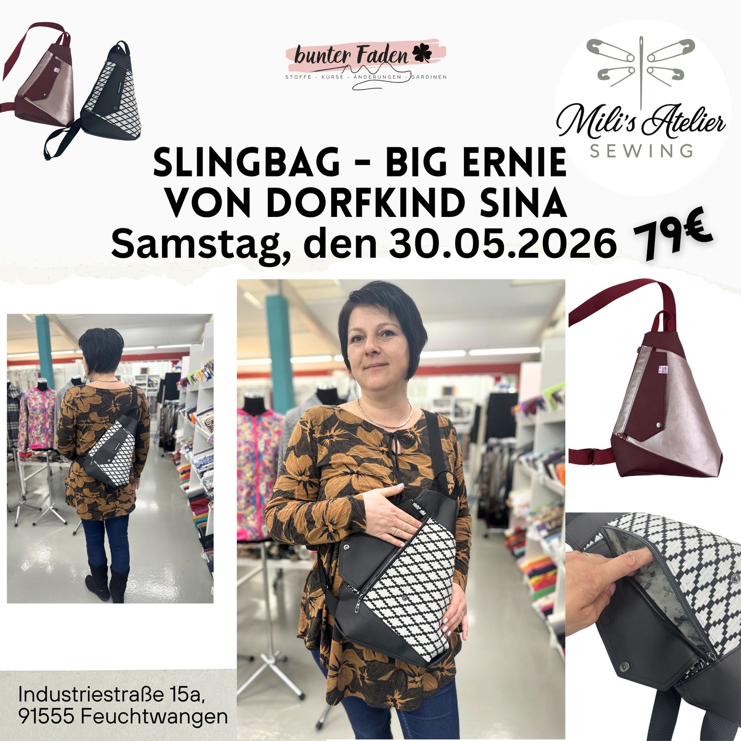 Nähkurs Slingbag - Big Ernie -  30.05.2026