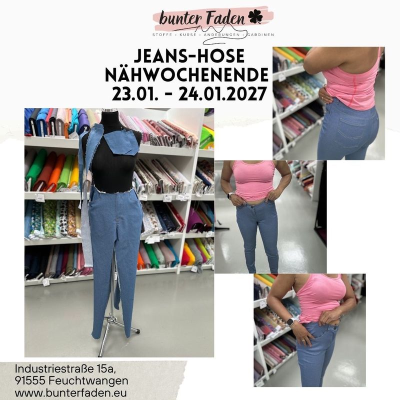 Jeans-Hose Nähwochenende -  23.01. - 24.01.2027