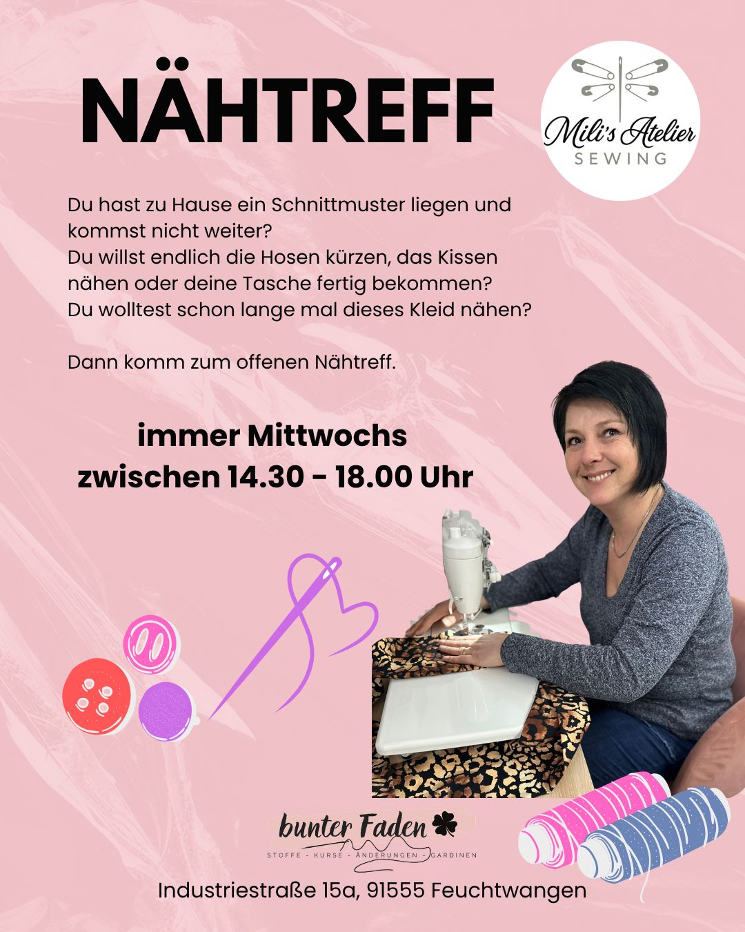 Nähtreff mit Mihaela von Mili's Atelier - Mittwoch, den 16.09.2026