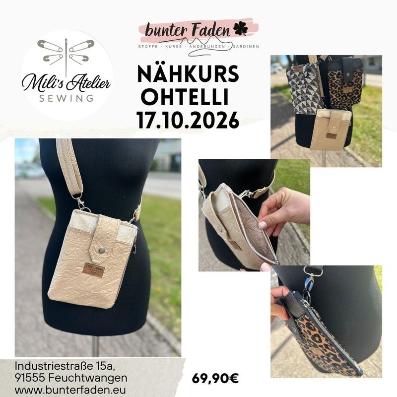 Nähkurs ohTelli mit Mili's Atelier, Samstag 17.10.2026 von 09:00 - 15:00 Uhr Nähkurs ohTelli mit Mili's Atelier, Samstag 17.10.2026 von 09:00 - 15:00 Uhr