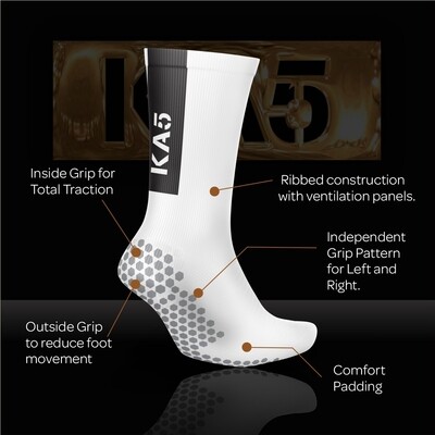 KA5 Traction + Performance Socks - White