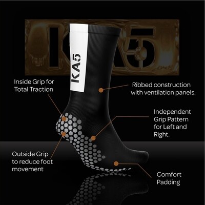 KIDS KA5 Traction + Performance Socks - Black