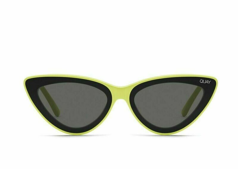 QUAY® X LIZZO FLEX Black Fluro Yellow Trendy Sunglasses