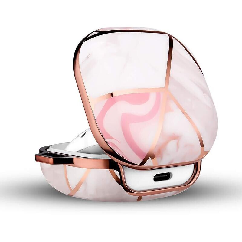 POUCH ME® Case Cover for Galaxy Buds Live/Pro Floral Pink Marble