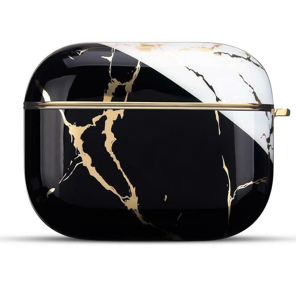 Case Cover for Airpods Pro Electroplated Marble | Black&White