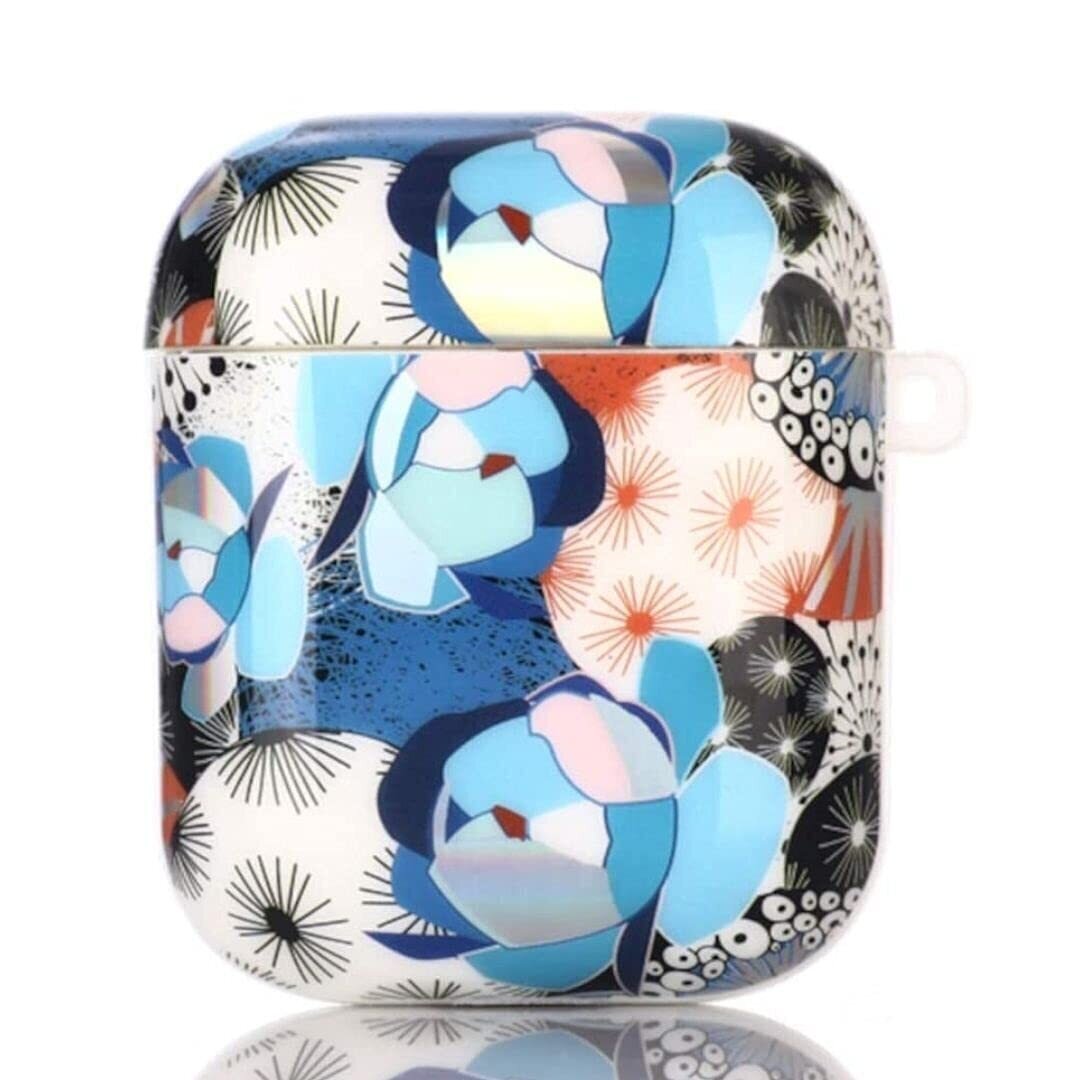 Floral case cover for Airpods Gen 1 & 2 | Blue Collage