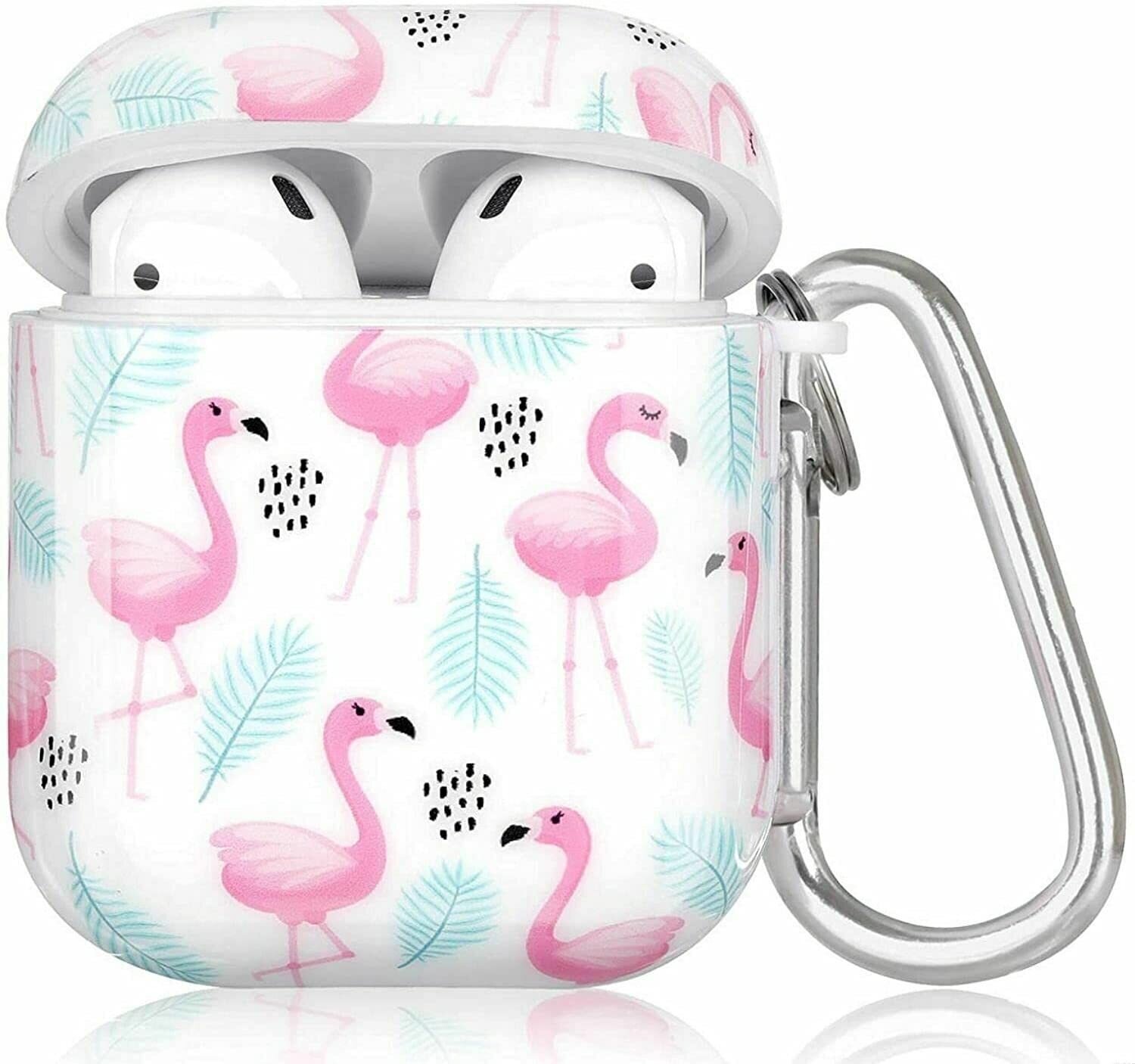 Floral case cover for Airpods Gen 1 & 2 | Flamingo