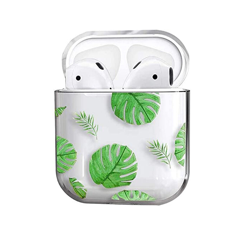 Floral case cover for Airpods Gen 1 & 2 | Green Leaves