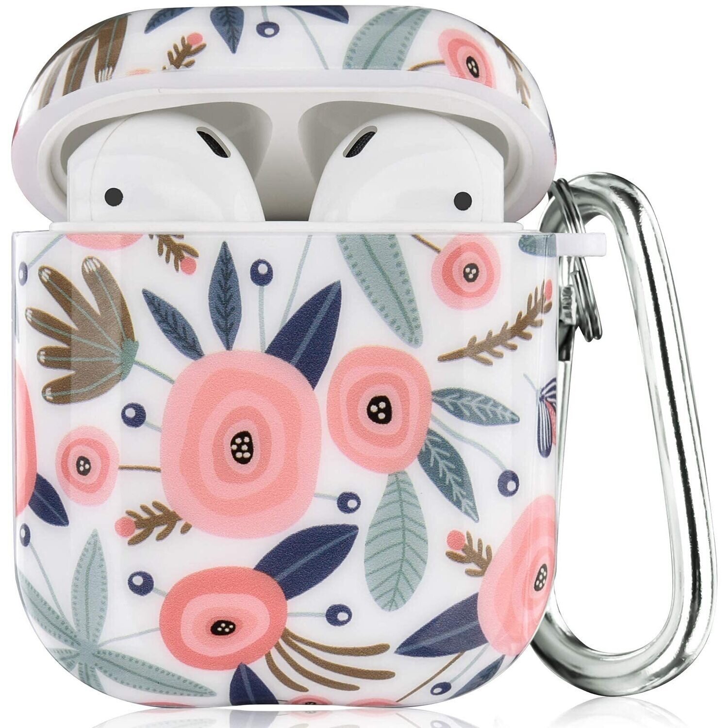 Floral case cover for Airpods Gen 1 & 2 | Pastel Poppy