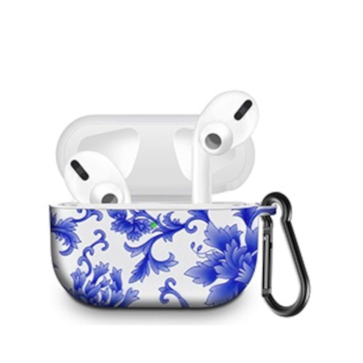 Floral case cover for Airpods Pro | Blue Flowers
