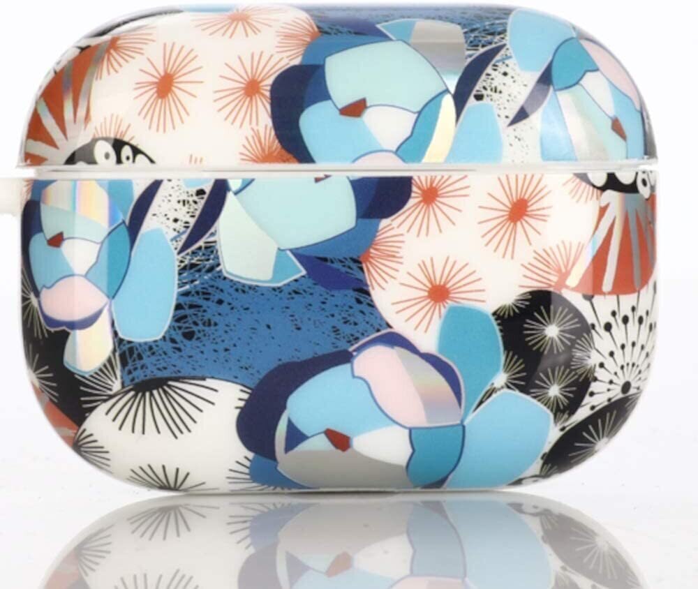 Floral case cover for Airpods Pro | Blue Oriental