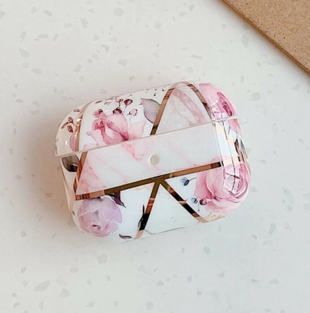 Geometric case cover for Airpods Pro | Pink Flower