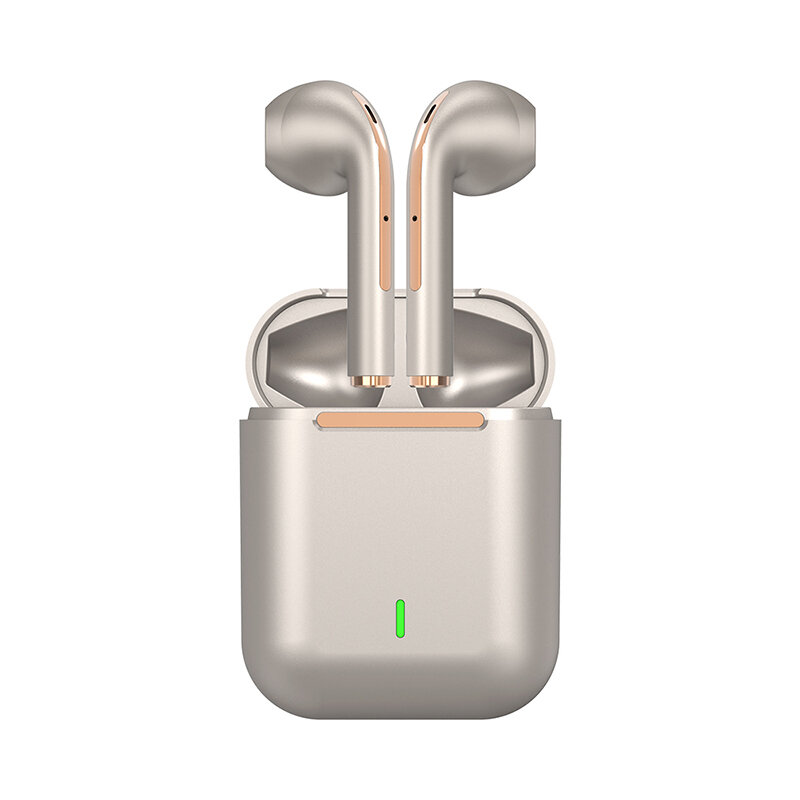 J18 Wireless Earbuds TWS Bluetooth Earphone Champagne White