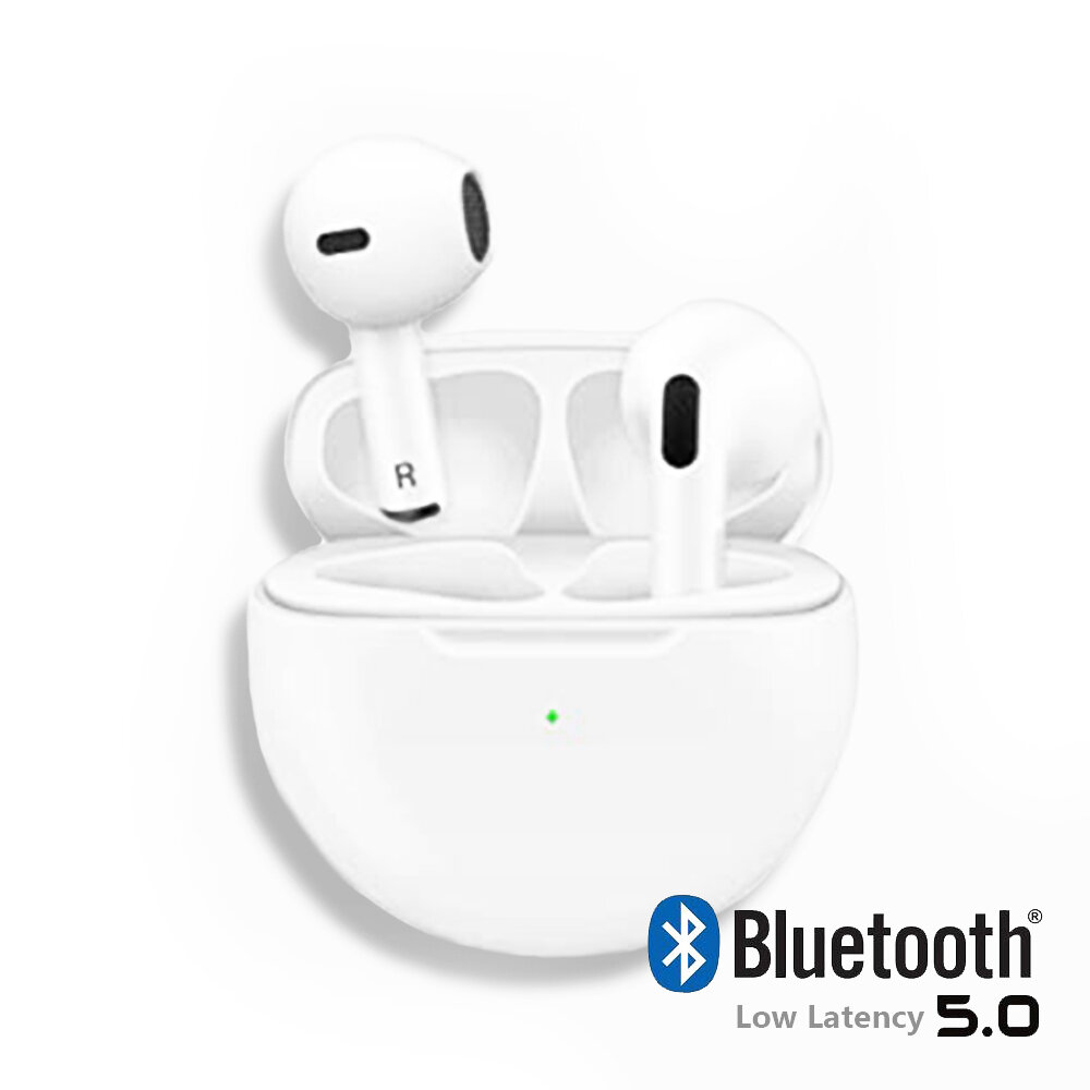 Macaron Pro 6 Airdots TWS Bluetooth Wireless Earbuds White