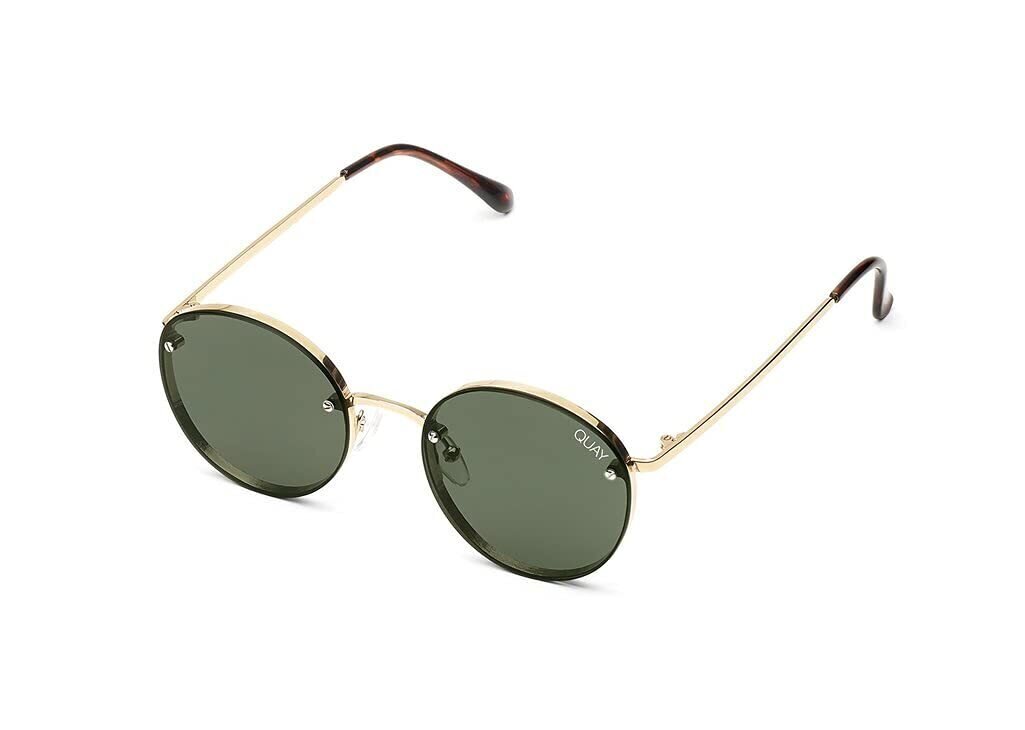 QUAY� AUSTRALIA Designer Sunglasses Farrah | Gold/Green