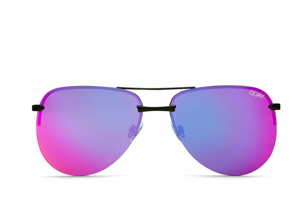 QUAY� THE PLAYA Rimless Aviator Style | Purple Pink Gradient