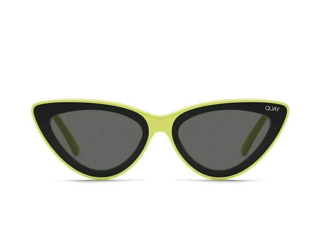 QUAY� X LIZZO FLEX Black Fluro Yellow Trendy Sunglasses
