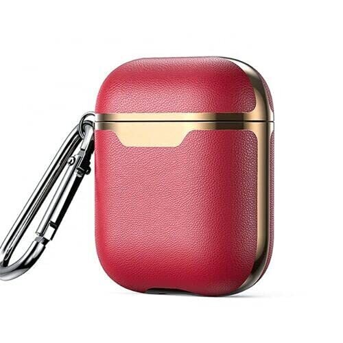 Vegan Leather case cover for Airpods Gen 1 & 2 | Red