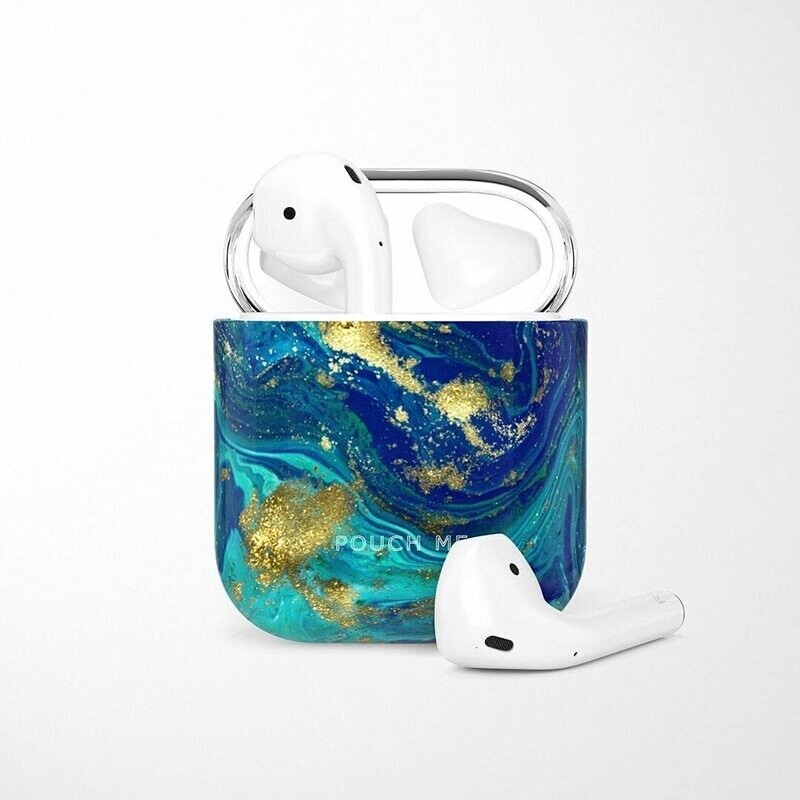 POUCH ME� Case Cover For Airpods 1 2 Finder Series Gold Island