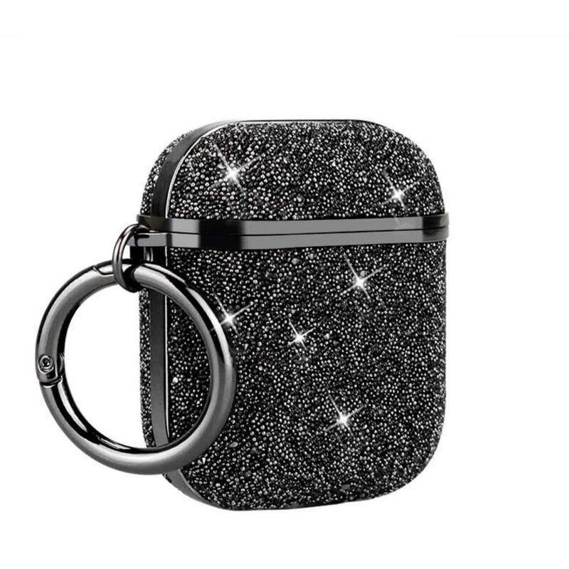 Glitter case cover for Airpods Gen 1 & 2 | Black