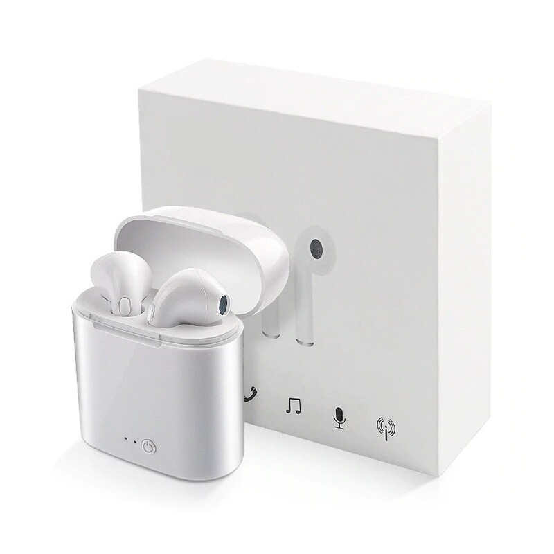 i7s Wireless Bluetooth 5.0 Earphones TWS Earbuds White