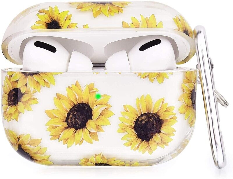 Floral case cover for Airpods Pro | Sunflower Clear
