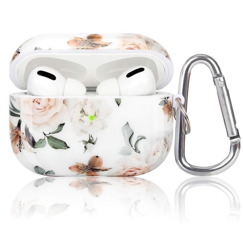 Floral case cover for Airpods Pro | White Rose