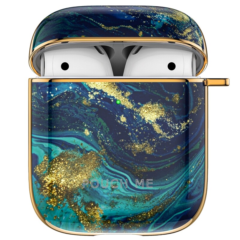 POUCH ME� Case Cover For Airpods 1 2 With Tracker Tile - Gold Island
