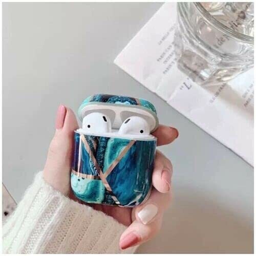 Geometric Case Cover for Airpods 1 & 2 | Blue Marble