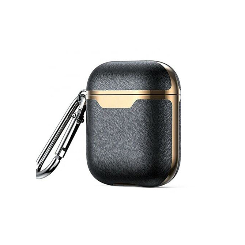Vegan Leather case cover for Airpods Gen 1 & 2 | Black