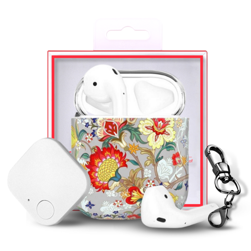 Finder Series™ Airpods Case Cover Gen 1 & 2 With Tracker Tile by Pouch Me - Solo Lemon