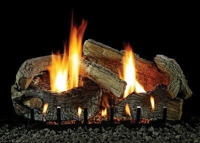 Stacked Aged Oak Ventless Gas Logs