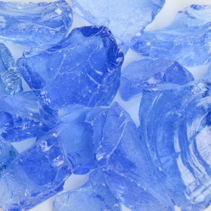 Crystal Blue Fire Glass