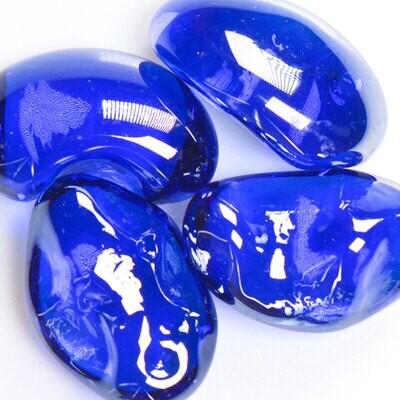 Blueberry Iridescent Jelly Bean Glass