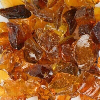 Crystal Amber Fire Glass